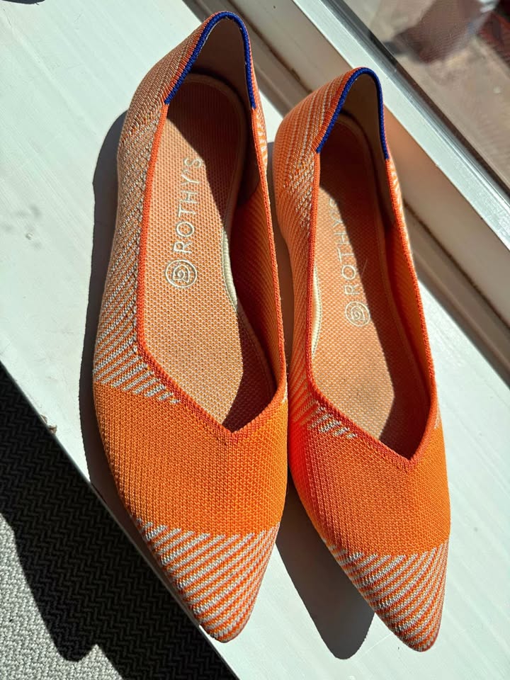Rothy’s The Point Flats Tigers Eye – Size 11W – Like New