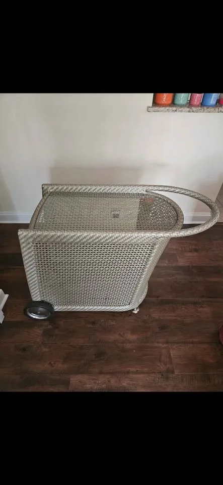 Dedon Contemporary Outdoor Patio Bar Cart image indicator(2)