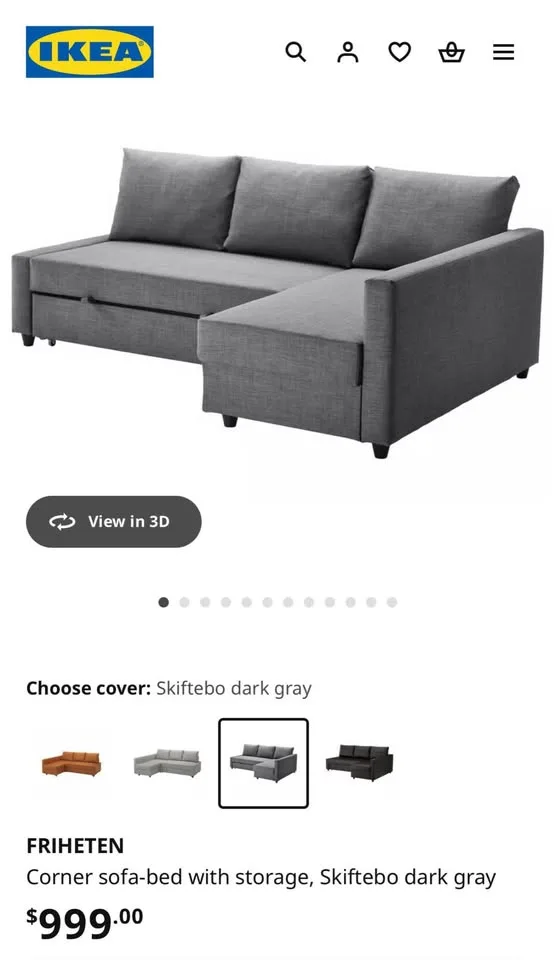 IKEA Frihiten sofa/couch with storage 🥕 image indicator(2)