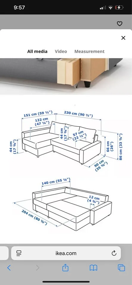 IKEA Frihiten sofa/couch with storage 🥕 image indicator(5)