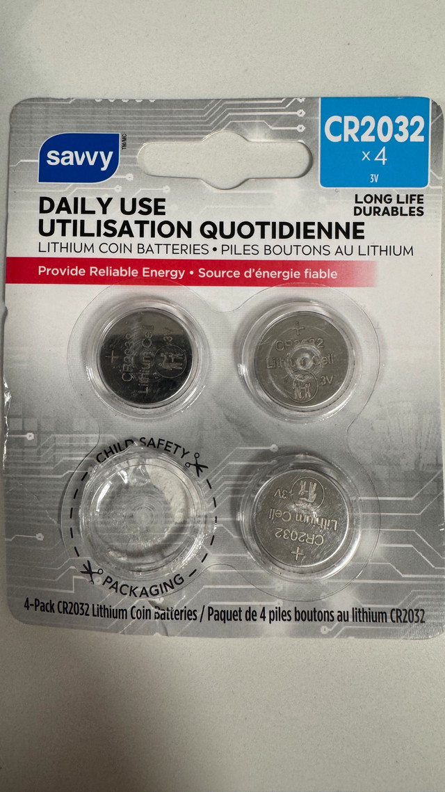 NEW - 2032 Savvy Batteries (Each: 3$, All: 8$)
