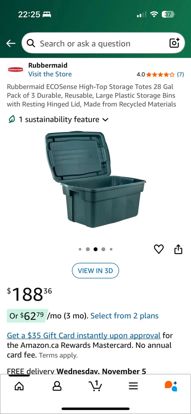 Rubbermaid Hinged Top Tote image indicator(2)