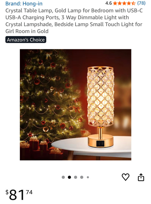Crystal Table Lamp