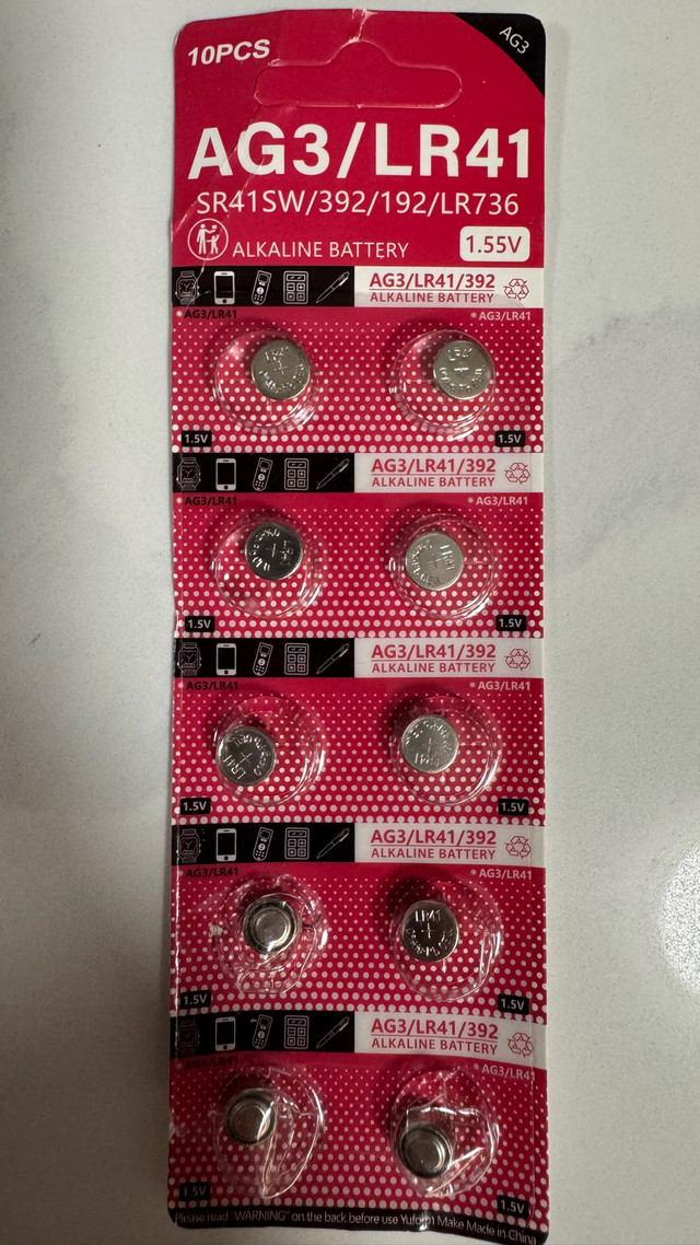 AG3 1.55V Button Battery Cell Coin Lithium