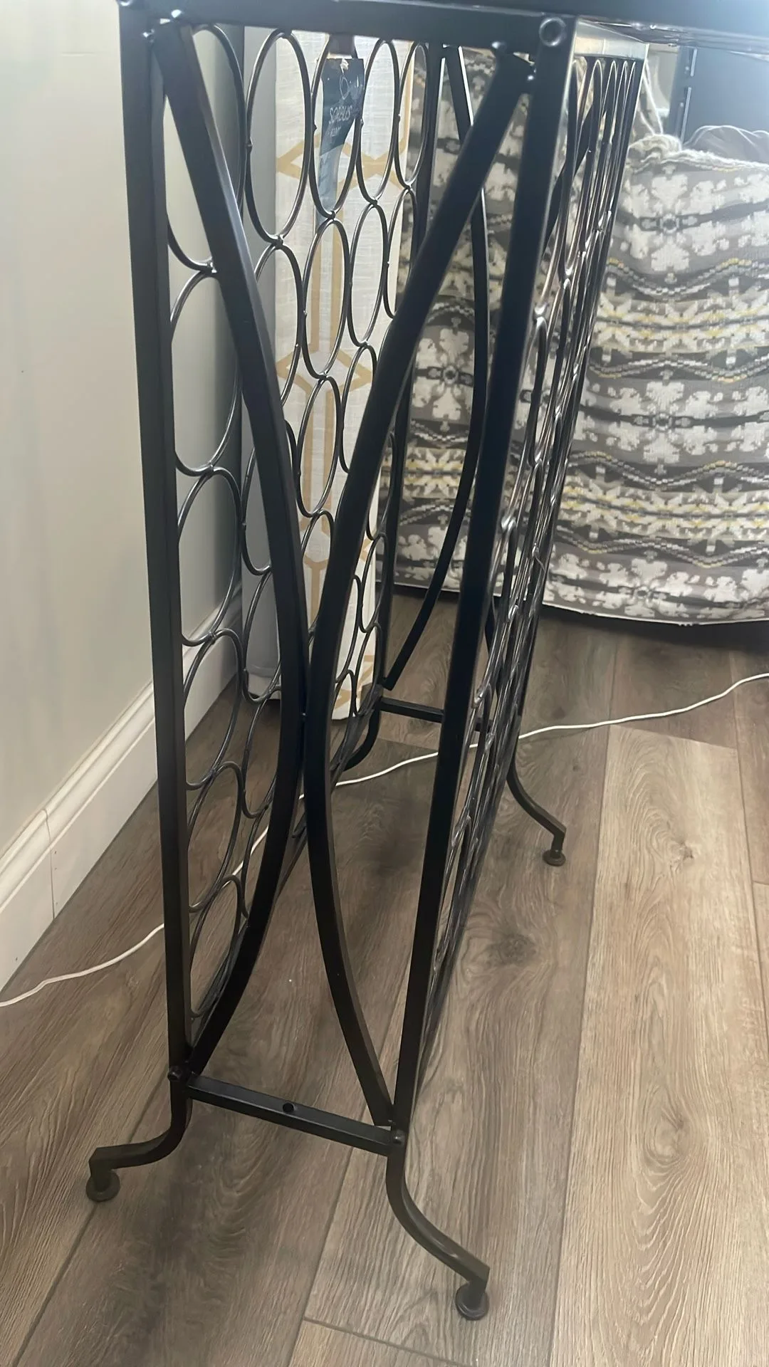 Metal Wine Rack with Smoky Brown Glass Top image indicator(3)