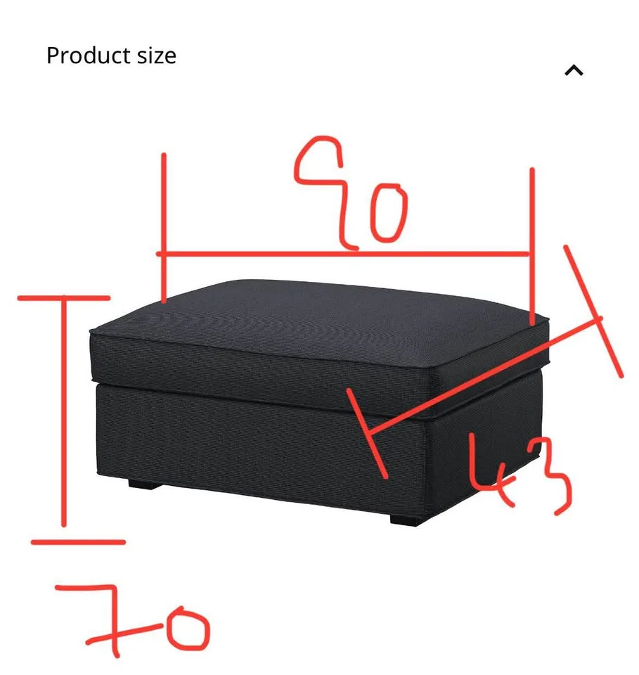 IKEA Fabric Sofa + Footstool (with Storage) For Sale🥕 image indicator(5)