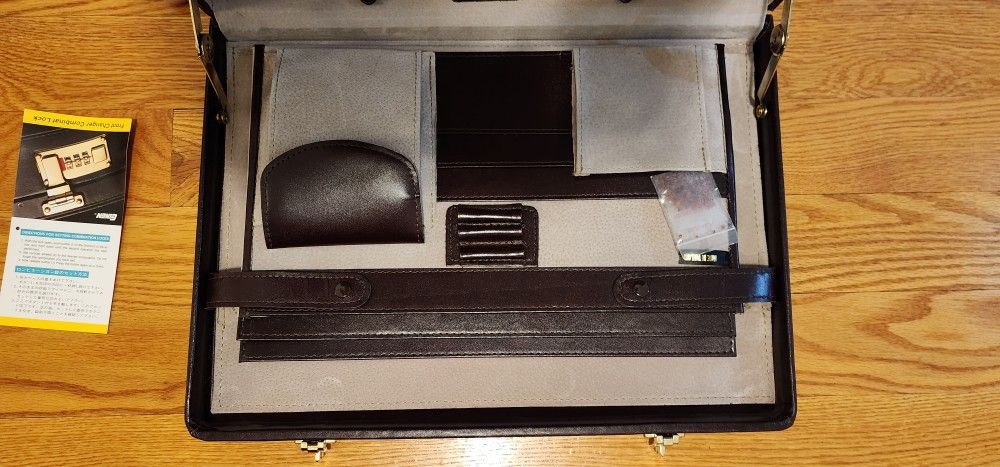 Brown leather Brief Case vintage - photo 2