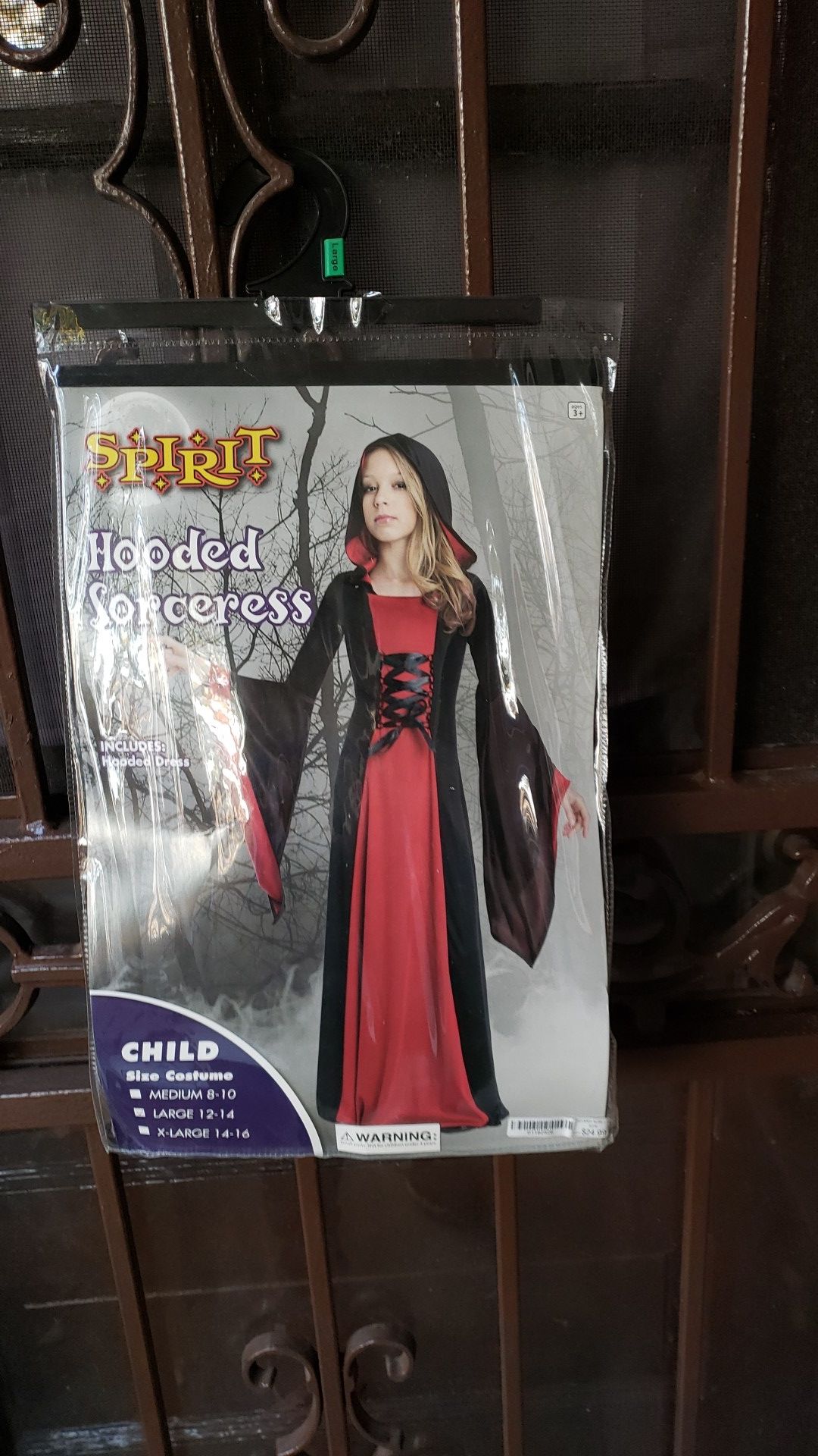 Halloween Costume. Hooded Sorceress. Child . Size large 12-14 - photo 2