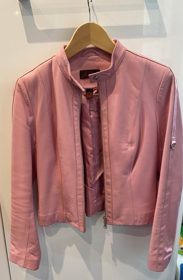Danier Lamb Leather Bomber - Pink/Raspberry colour - photo 2