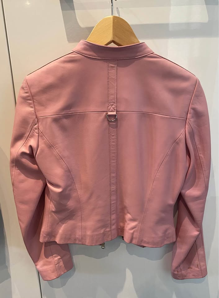 Danier Lamb Leather Bomber - Pink/Raspberry colour - photo 3