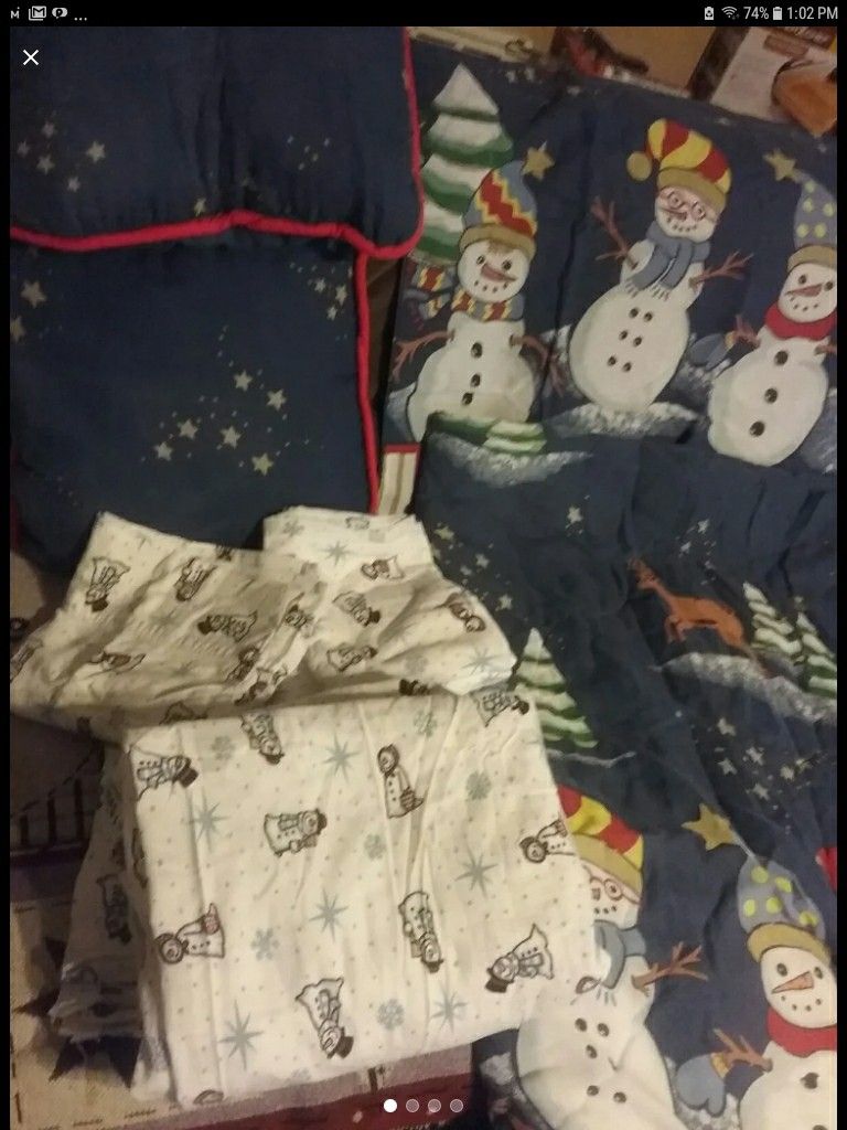 18 piece snowman comforter set