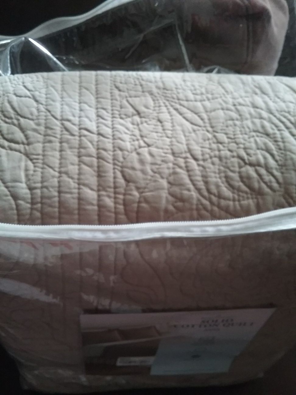 New king size beige or green quilt - photo 5