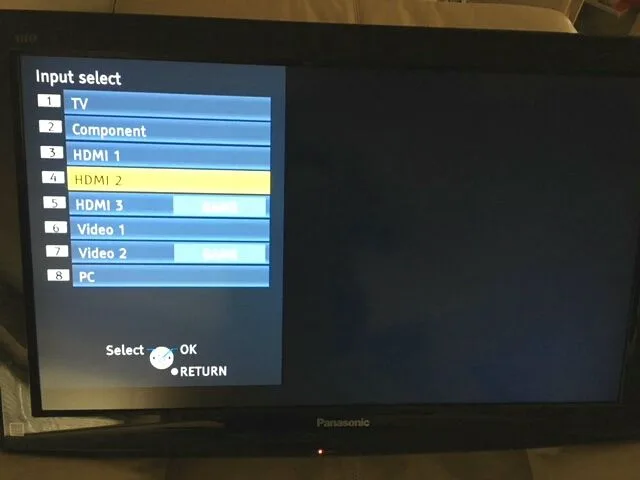 Panasonic 32" flat screen tv image indicator(3)