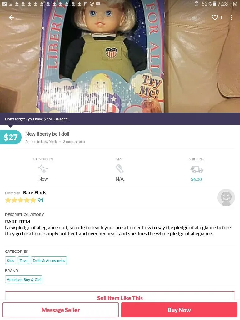 New liberty Belle doll image indicator(4)