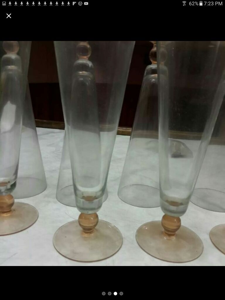 9 long flute glasses - photo 4