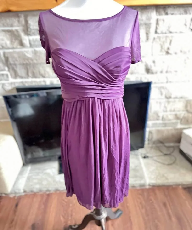 Mid length purple dress thumbnail