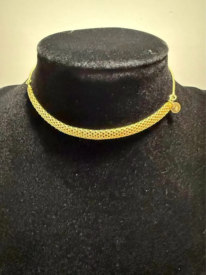 14k Gold over Sterling silver mesh bracelet thumbnail