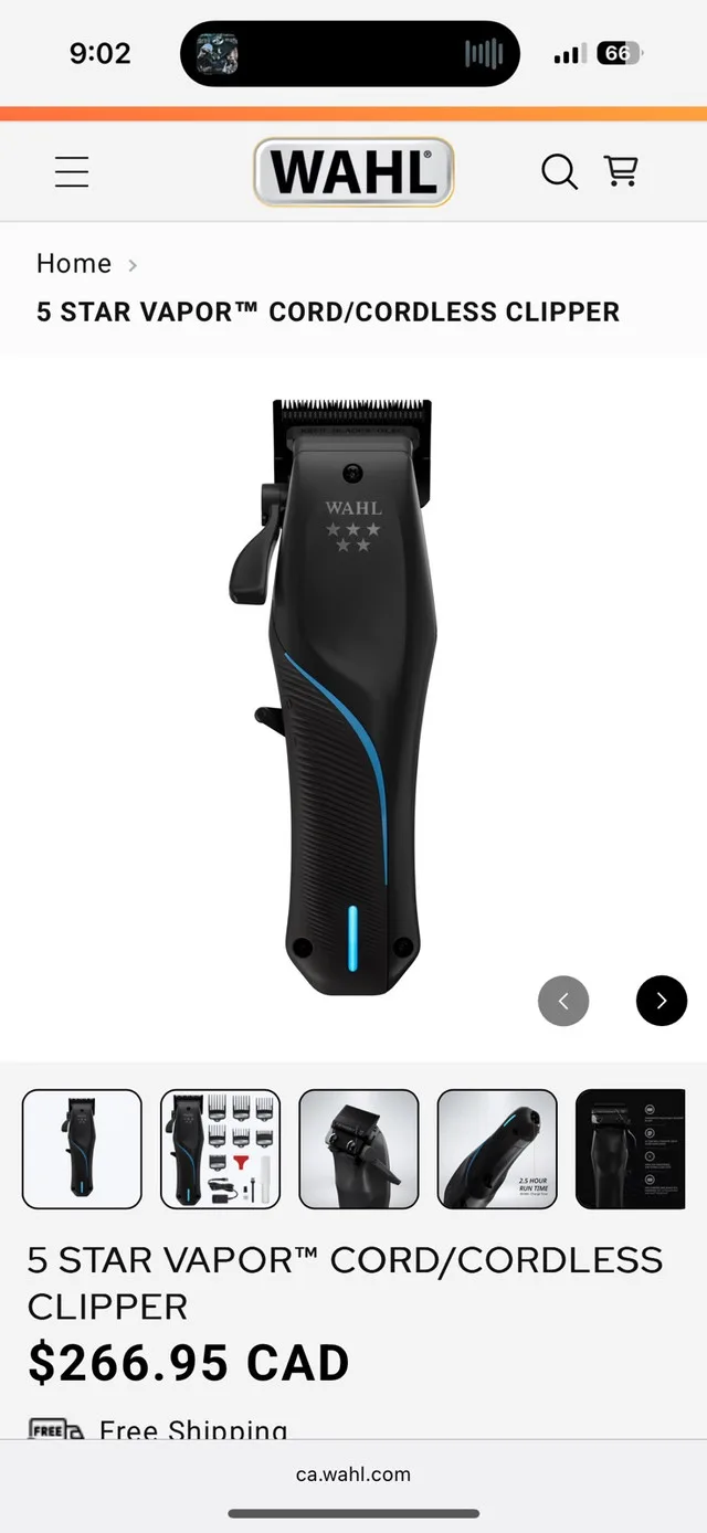 *BRAND NEW* WAHL VAPOR HAIR CLIPPER image indicator(4)