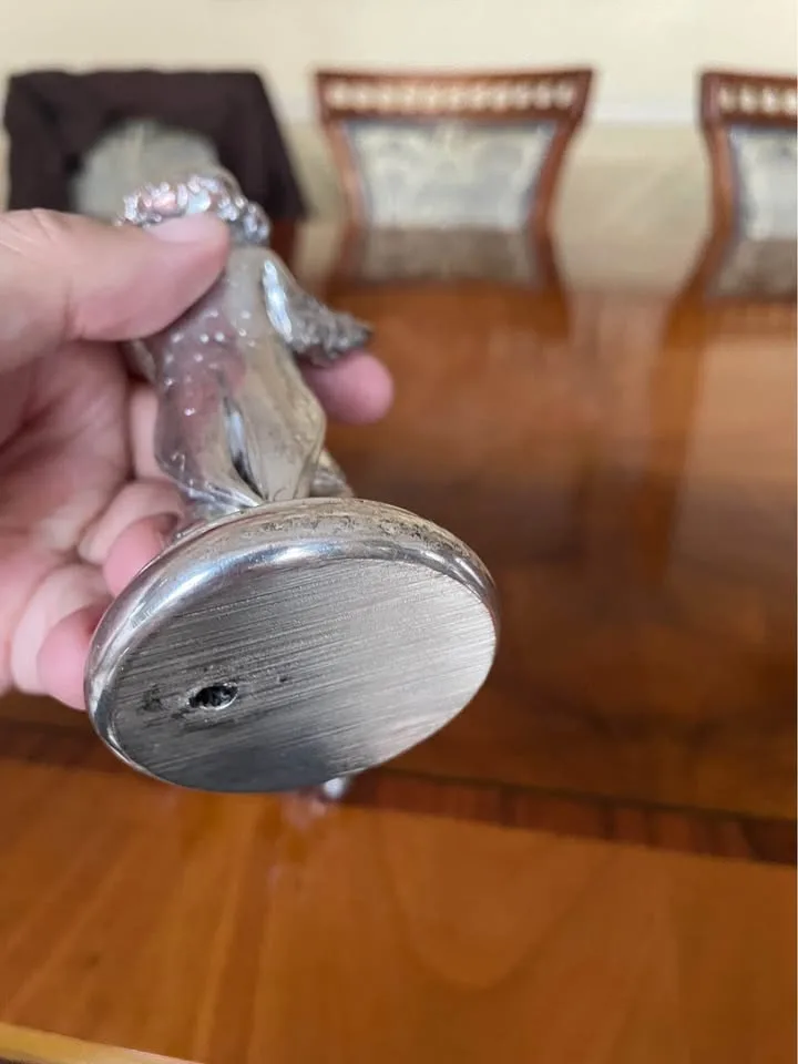 3 pcs collection of silver plated sculptures of clowns musicians image indicator(6)