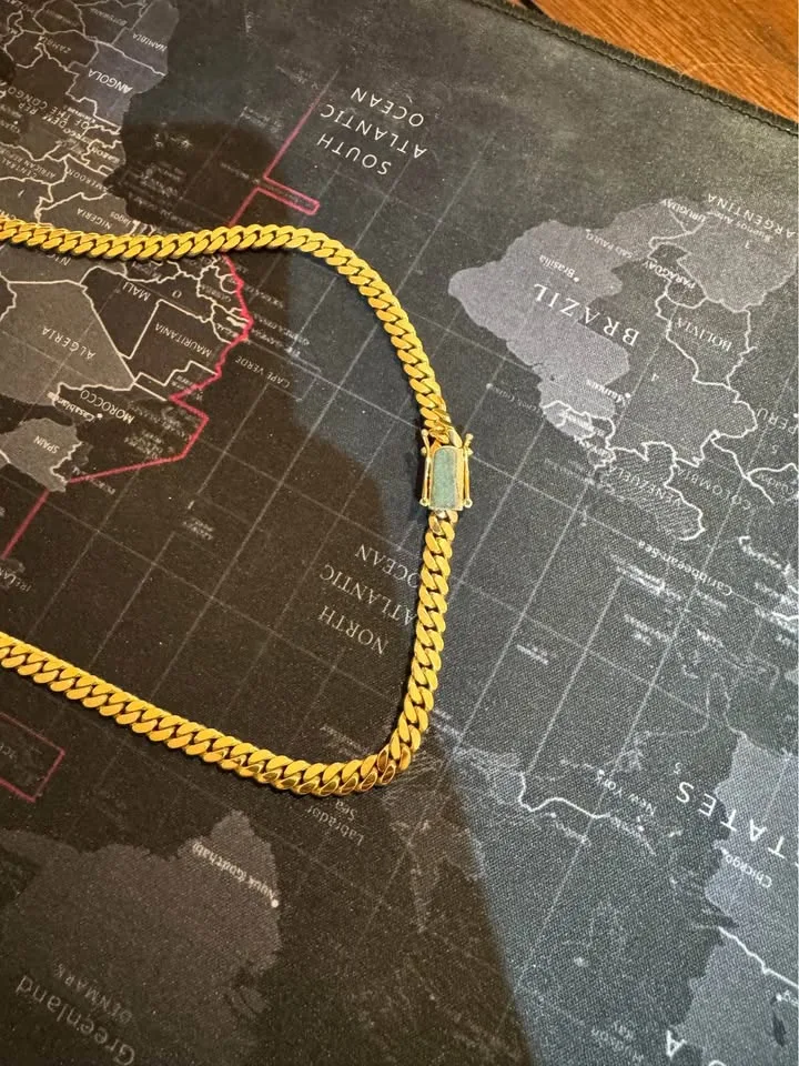 Solid Gold Handcrafted 22” 14KT Miami Cuban Link image indicator(2)