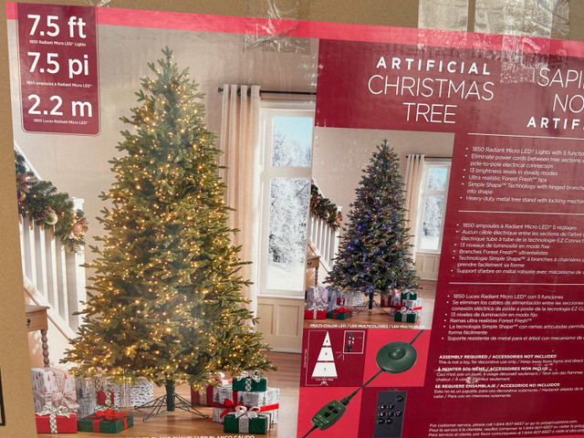 7.5ft Radiant Micro LED PreLit Christmas Tree + Lights - photo 3