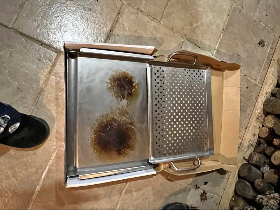 Portable griddle tray for Bar-B-Que