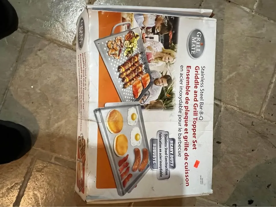 Portable griddle tray for Bar-B-Que image indicator(2)