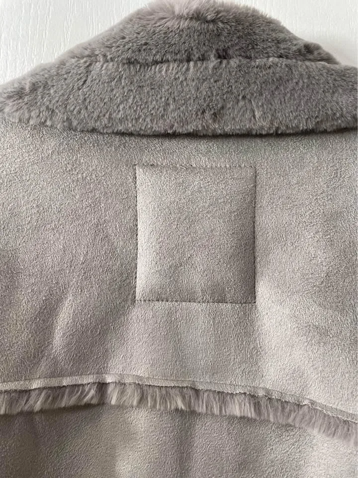 BRAND NEW* Grey Faux Fur/Suede Hollister Jacket - Small image indicator(4)