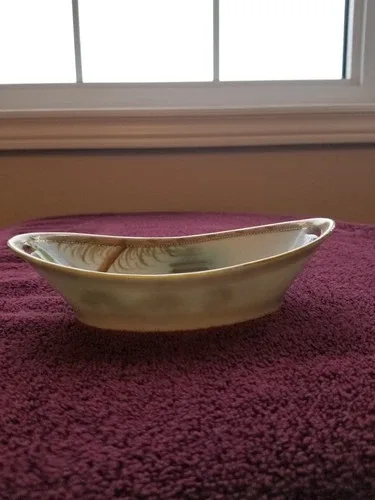 Nippon Hand Painted Moriage Porcelain Trinket Bowl image indicator(10)