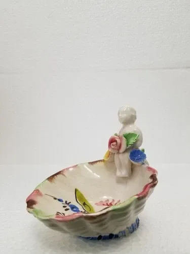 Vintage Italian Majolica Ring Dish image indicator(2)