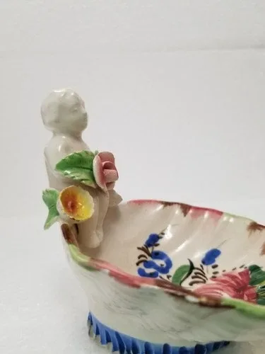 Vintage Italian Majolica Ring Dish image indicator(5)