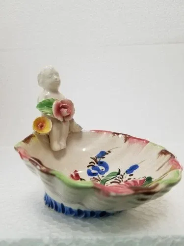 Vintage Italian Majolica Ring Dish image indicator(6)