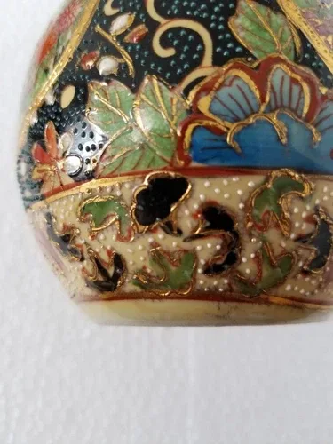 Vintage Satsuma Porcelain Ginger Jar - 4.5 INCHES image indicator(7)