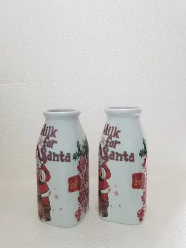 Fitz & Floyd Olde World Christmas Milk set - 2 milk jugs. Like n image indicator(2)