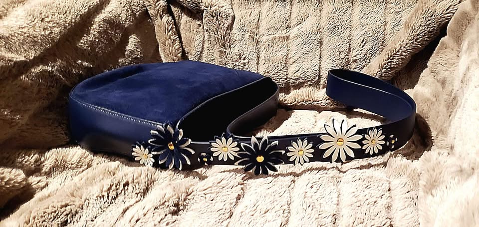 Royal Blue Suede Crossbody Bag - Isaac Mizrahi - photo 2