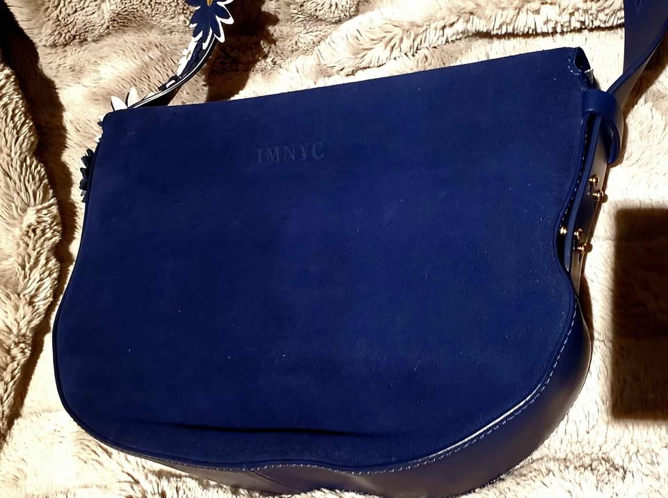 Royal Blue Suede Crossbody Bag - Isaac Mizrahi - photo 3