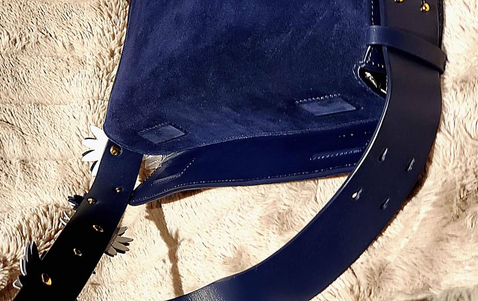 Royal Blue Suede Crossbody Bag - Isaac Mizrahi - photo 4