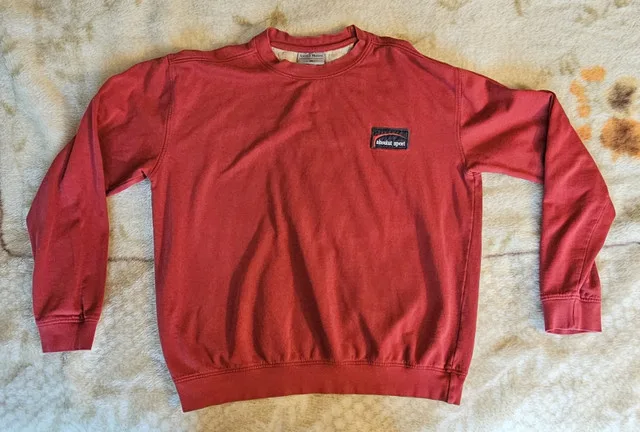 Men's Long Sleeve Fleece T-Shirt (Medium - Red) thumbnail