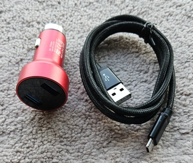 Dual USB Car Charger with USB-C Cable thumbnail