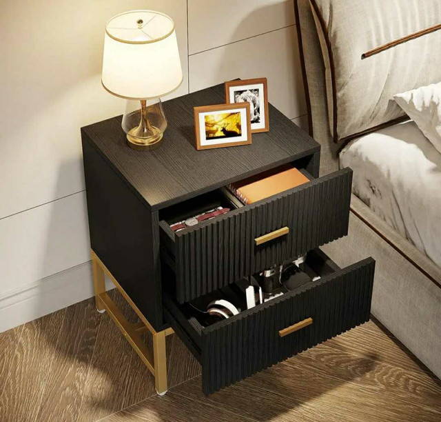 2- Drawer Nightstand, Modern Bedside End Tae with Storage - photo 2