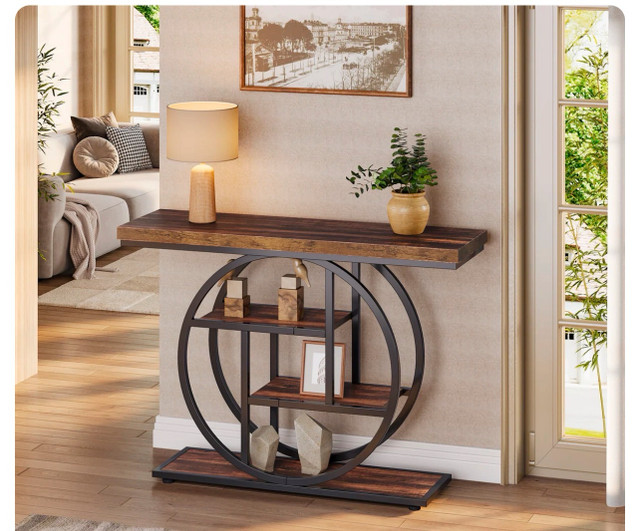 41.3" Console Table, Industrial 4-Tier