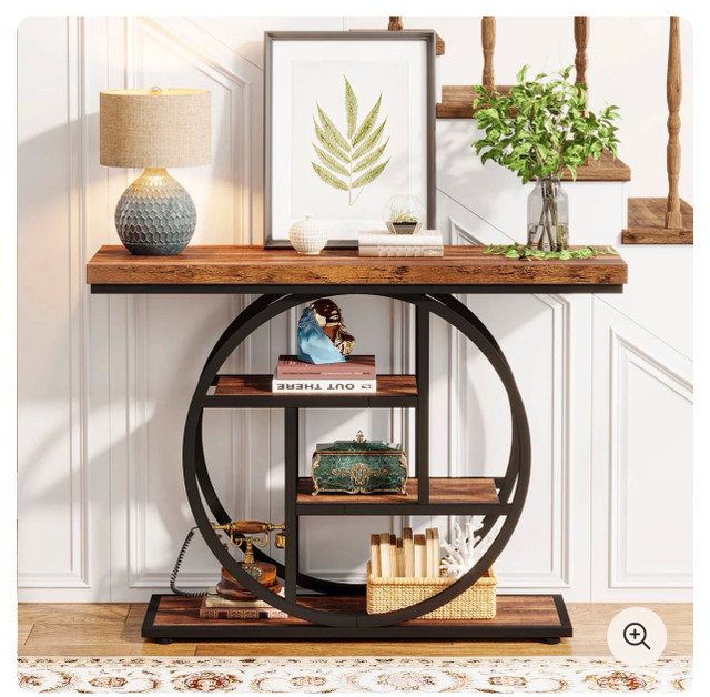 41.3" Console Table, Industrial 4-Tier - photo 4