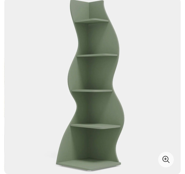 5-Tier Corner Shelf, Modern Wall Corner Bookshelf Bookcase - photo 3