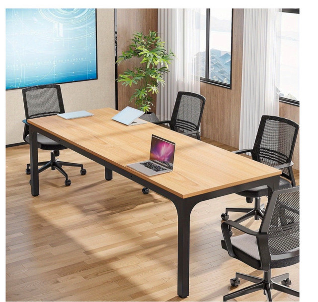 6.5FT Conference Table, 78.7 Inche Rectangle Meeting Seminar