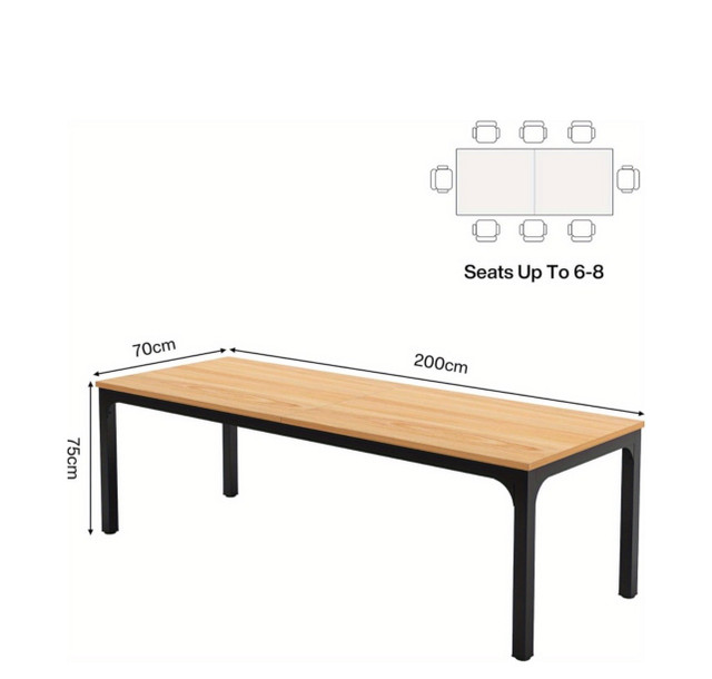 6.5FT Conference Table, 78.7 Inche Rectangle Meeting Seminar - photo 3