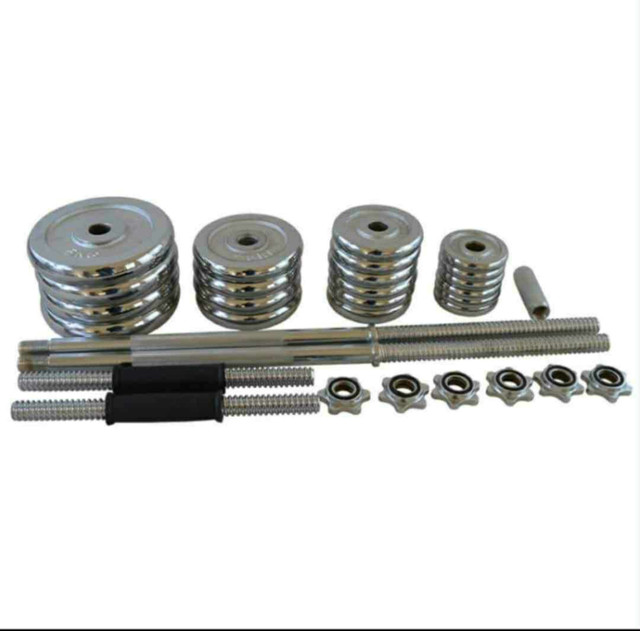 50Kg Chrome Barbell and Dumbbell Set (110 lbs) - photo 2