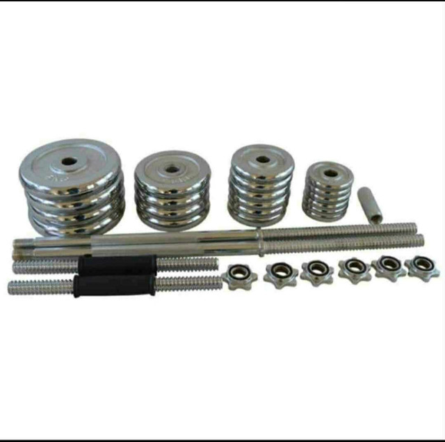50Kg Chrome Barbell and Dumbbell Set (110 lbs) - photo 3
