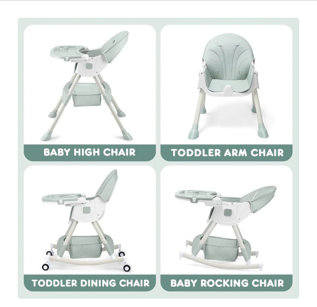 4 in 1 Covertible High Chair for Babies and Toddlers GREEN - photo 2