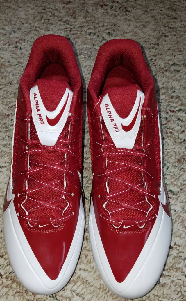 Nike Red Alpha Pro Football Shoes Men