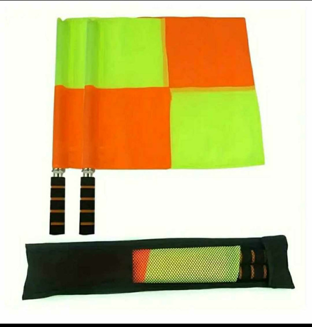 Set of 2 Soccer Referee Linesman Flag with Carey Bag - photo 2